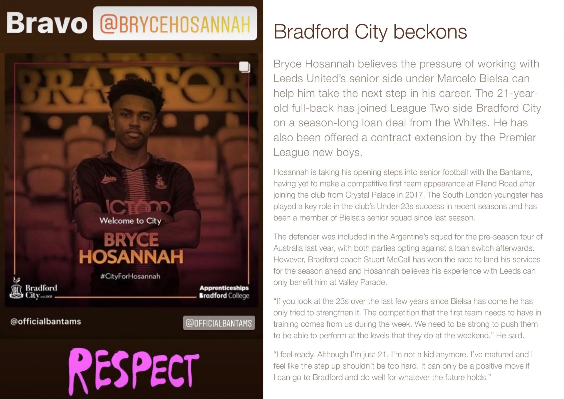 Bryce Hosannah – Bradford City
